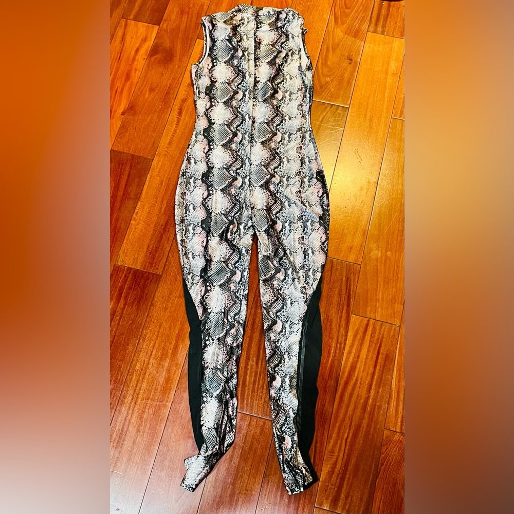 Snakeskin Design Bodysuit S/M New - Picture 5 of 8